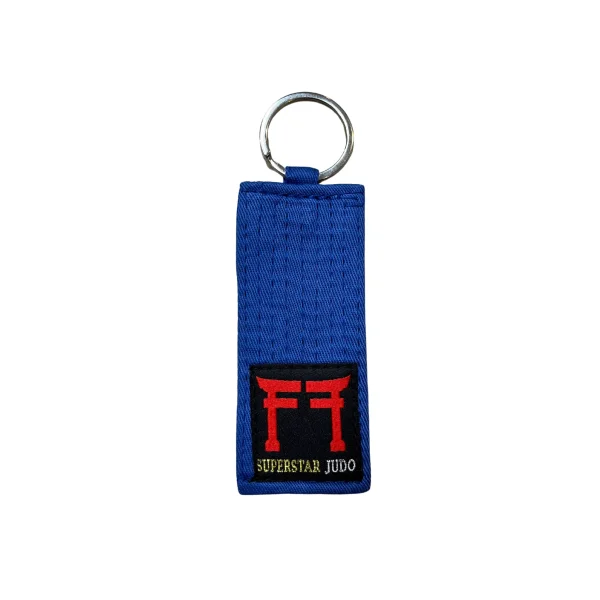 Judo Fighting Films Keychain Blue