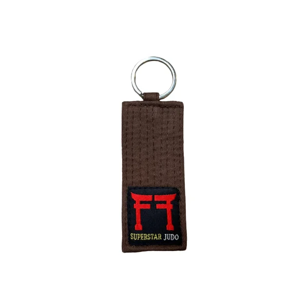 Judo Fighting Films Keychain Brown