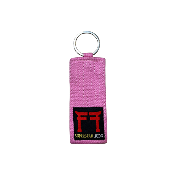 Judo Fighting Films Keychain Pink
