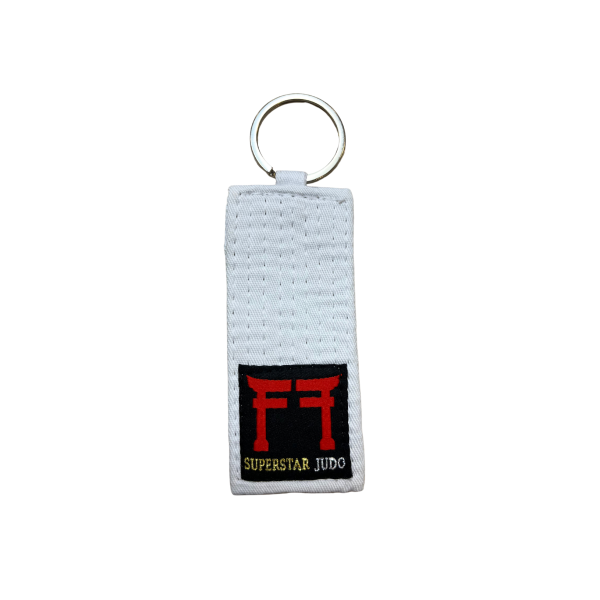 Judo Fighting Films Keychain White